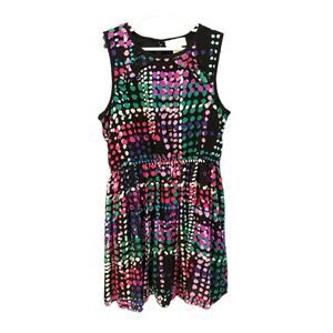 Kate Spade Multi-Colored Flutter Dress Sleeveless Keyhole Back Size 10